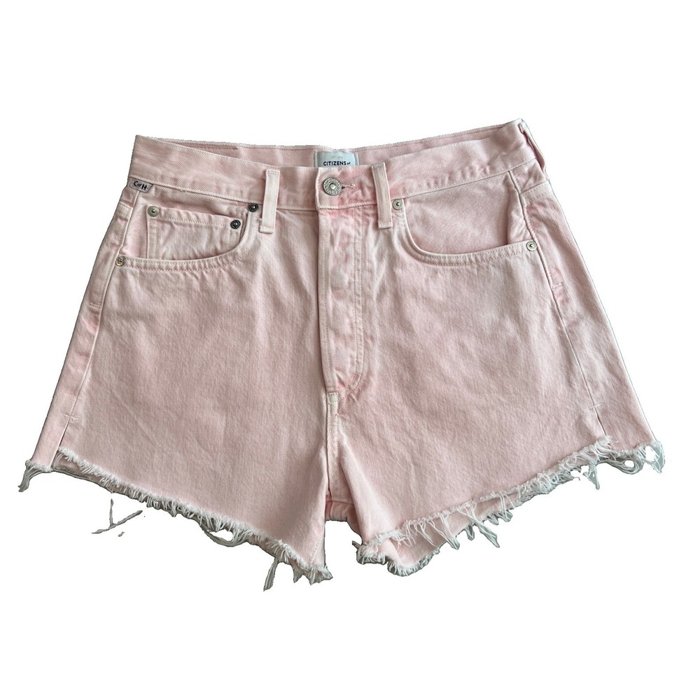 Citizens of Humanity Marlow Vintage Shorts Pale Coral Pink Denim Size 27